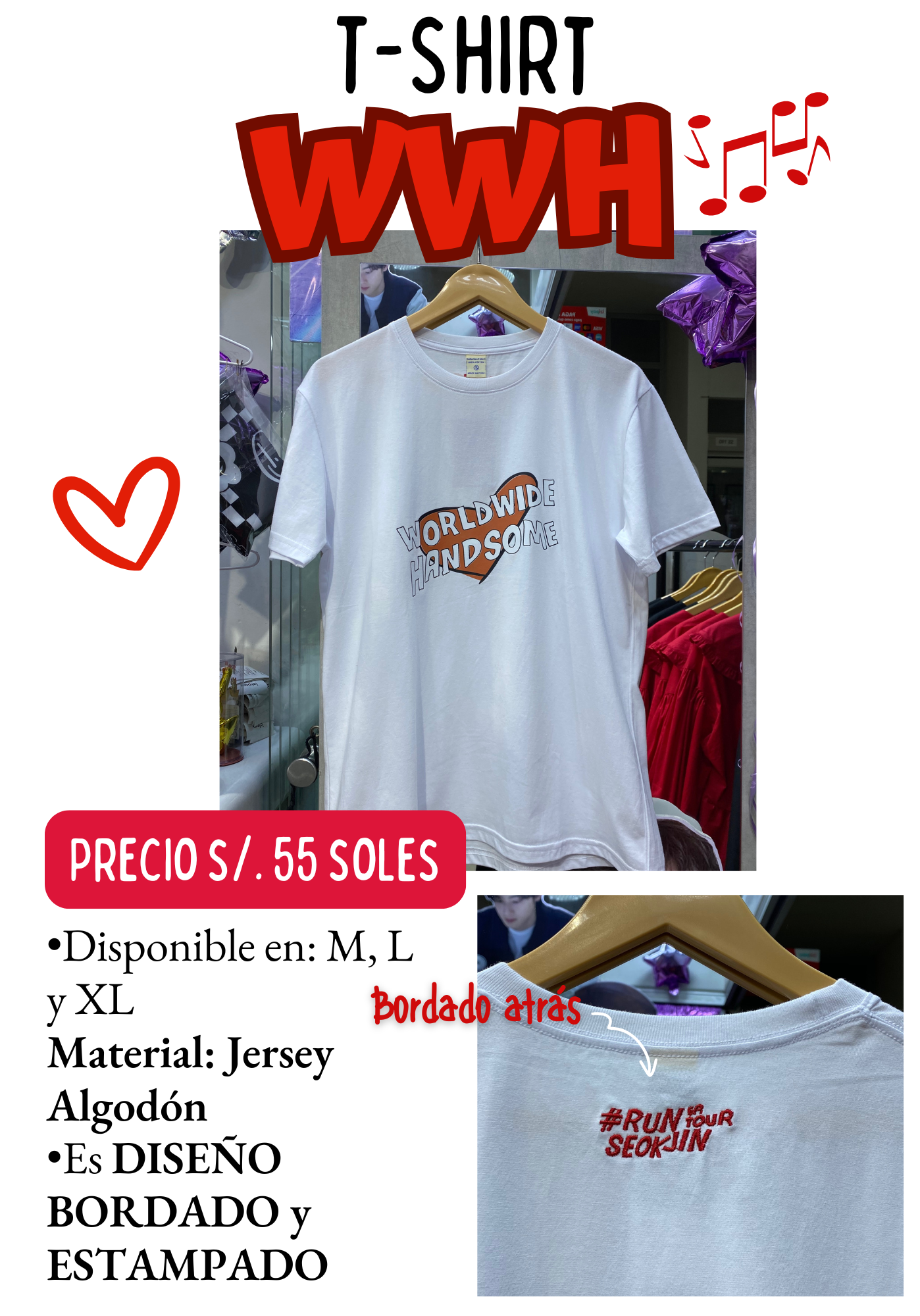 T-Shirt “RUN SEOKJIN” 🐹💖