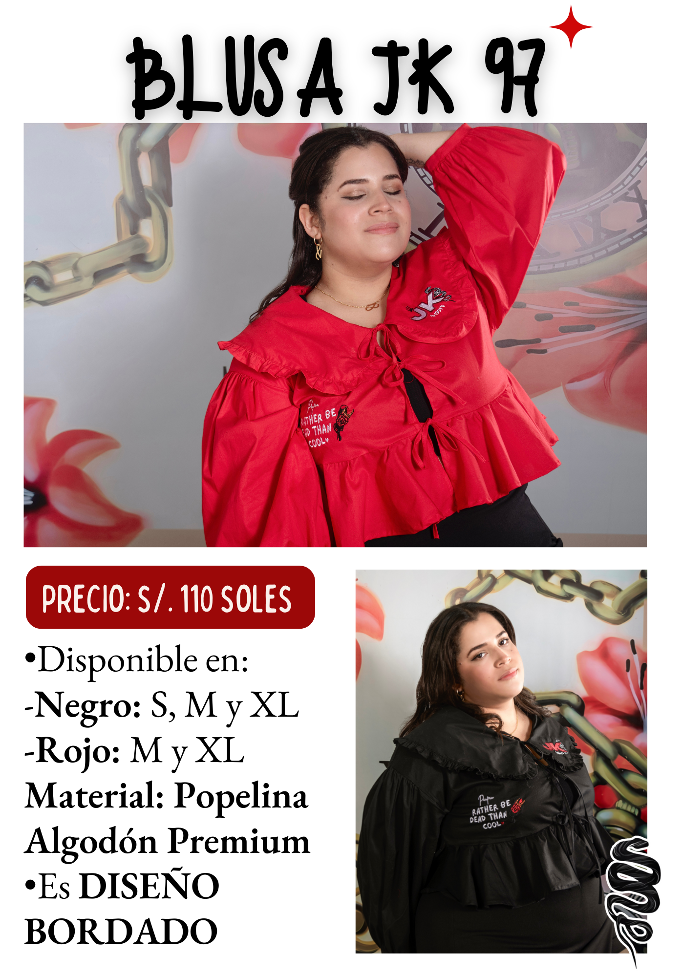 Blusa Coreana “JK 97” ❤️🖤🐰