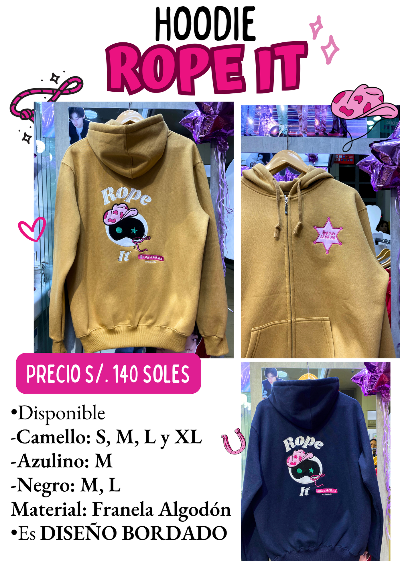 HOODIE “ROPE IT” 💖⭐️🐹