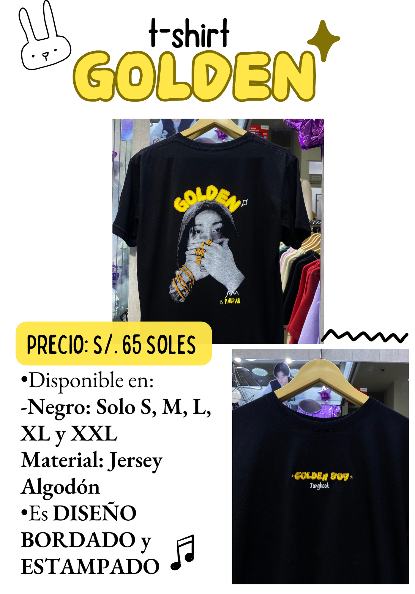 T-Shirt “Golden Boy” 🐰💛